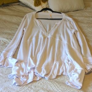 Free People white long sleeved tunic